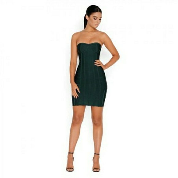 dark green mini dress
